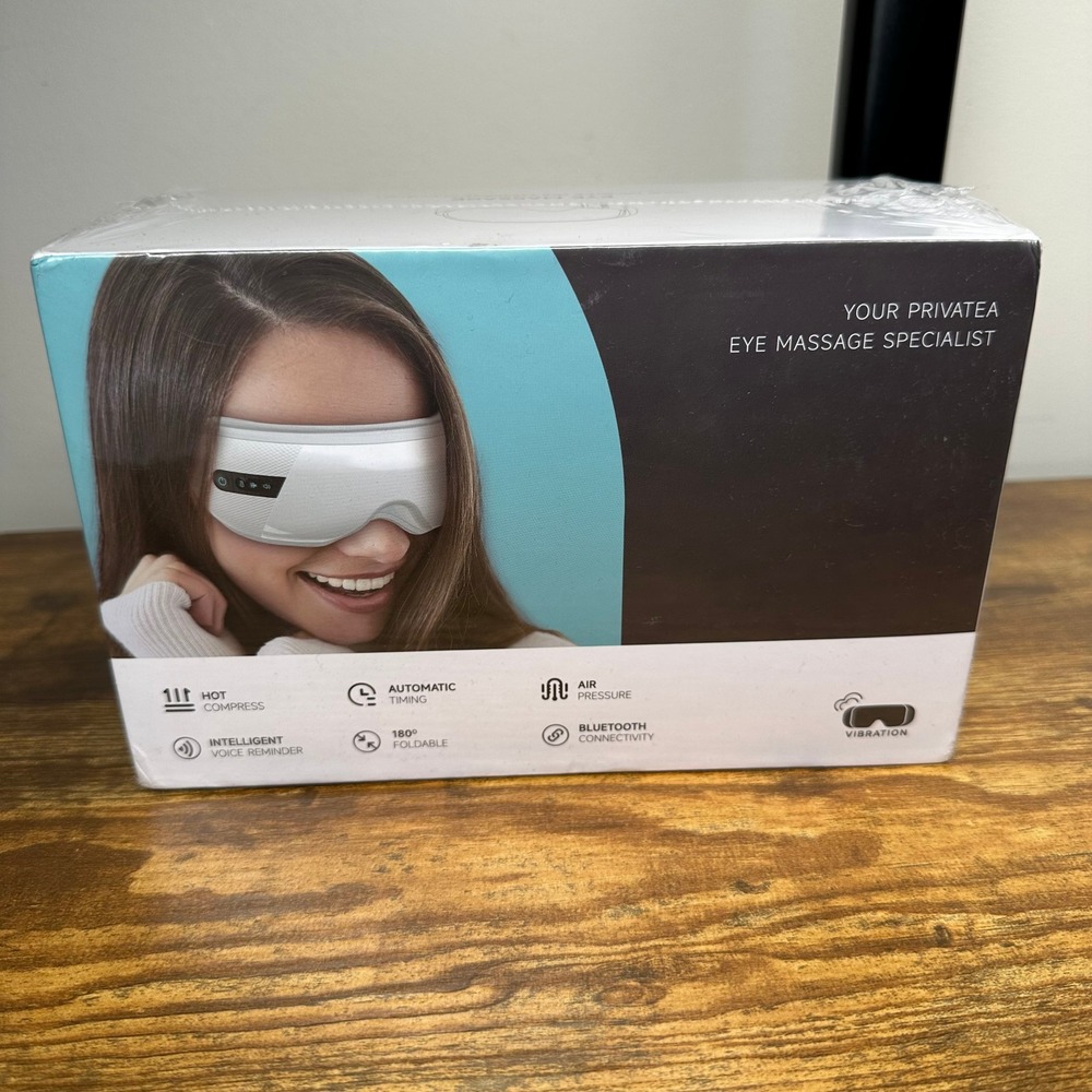 Privatea Eye Massager Bluetooth Heat Vibration Air Pressure TKHC10002D Black New